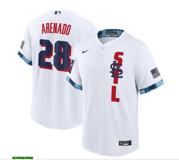 Men St.Louis Cardinals 28 Arenado White 2021 All Star Game Nike MLB Jersey